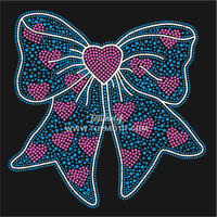 Nœuds multicolores Crystal Hot Fix Rhinestones Transfert de chaleur Bling Sparkle Applique Iron on Prêt à presser pour vêtements Sacs Chemises