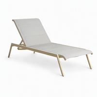 Chaise longue en aluminium à mailles, chaise longue d'extérieur, chaise longue de terrasse, mobilier moderne pour piscine, villa, hôtel
