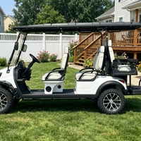 Carrito de Golf Eléctrico Personalizado de 6 Plazas con Batería de Litio, Homologado para Circular por la Calle, con Asientos Plegables para Turismo y Campos de Golf
