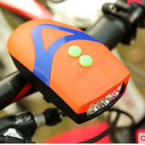 Campana de bicicleta con luz, color negro y naranja, sonido fuerte, funciona con pilas, instalación con correas, accesorio de ciclismo 0902QD - Product Image 2