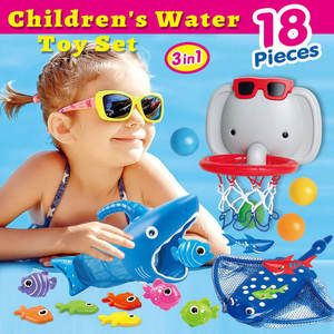 Juguetes de baño para bebé, aro de baloncesto de elefante, 3 en 1 juguetes de baño, juego de <span class=keywords><strong>bañera</strong></span> para bebé - Product Image 3