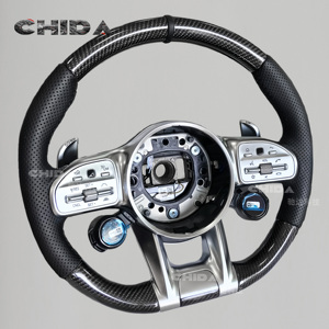Le dernier volant en cuir en fibre de carbone convient à la Mercedess Benzs <span class=keywords><strong>AMG</strong></span> C E GLC GLE S CLS CLA GLA Classe G a Classe S - Product Image 4