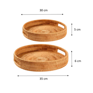 Plateau de service en bambou, fait à la main, motif Simple pour cuisine/Restaurant, avec deux poignées, nouveau Design, 2022 - Product Image 5