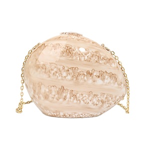 Pochette unique en acrylique coquillage pour femme, sac de soirée mignon avec chaîne métallique détachable, sac léger pour le shopping et les rendez-vous - Product Image 5