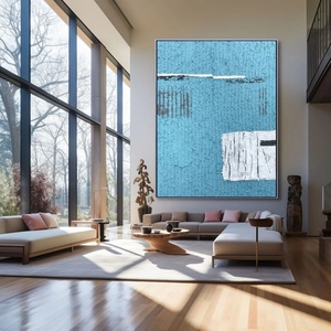 Art mural 3D contemporain, grande œuvre abstraite verticale, nature morte minimaliste, décoration créative sur toile, cadeau pour l'inauguration d'une maison - Product Image 4