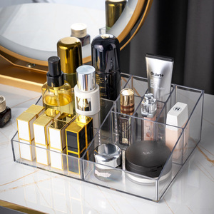 Cosmetic <b>Storage</b> Box Tiered Plastic Transparent Desktop With <b>Drawers</b> <b>Stackable</b> Skincare Organizer Makeup Holder - Product Image 2