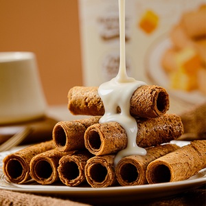 238g LIKOFU Rouleaux d'œufs au beurre saveur thé au lait de Hong Kong, <span class=keywords><strong>Biscuits</strong></span> croustillants aux œufs cantonais traditionnels pour la vente en gros aux supermarchés - Product Image 4