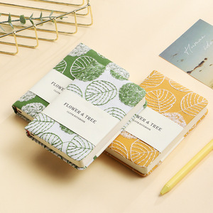 A6ミニノート厚いビンテージリネン刺繍布カバー小型ポケット100シートポータブルキャリーオン - Product Image 4