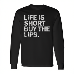 La vida es breve, compra la camiseta de manga larga Lips Filler Nurse Injector - Product Image 2