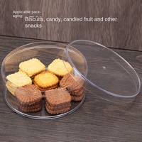 Boîte Ronde en Plastique PS Direct d'Usine pour Gâteau, Nourriture de Mariage et Emballage de Bonbons, Boîte Ronde Transparente Vente en Gros