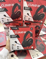 Casque de jeu sans fil HyperX Cloud III, circum-auriculaire, 2,4 GHz, faible latence (<30 ms), audio spatial DTS, commandes tactiles, affichage numérique, DJ