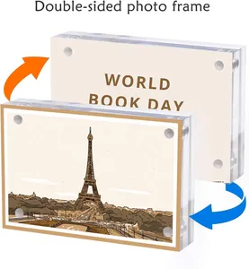 <span class=keywords><strong>Acrylic</strong></span> khung ảnh hiển thị bảng hai mặt trong suốt 56789inch từ hút khung ảnh hiển thị - Product Image 4