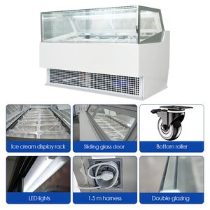 <span class=keywords><strong>Mini</strong></span> chariot à crème glacée Popsicle avec étui de congélateur à affichage opération facile réfrigérateur d'affichage de crème glacée LED pour dépanneur - Product Image 3