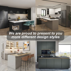 خزانة خشبية حديثة مقاومة للماء ، خزانة مطبخ بتصميم حديث - Product Image 5