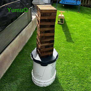 مكعبات خشبية من YumuQ ألعاب طاولة كلاسيكية مكعبات ألعاب تراكبة على بعضها ألعاب برجية متساقطة - Product Image 3