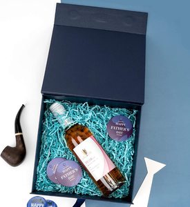 Blue Foldable Magnetic Rigid Box <strong>Father</strong> <strong>Day</strong> <strong>Gift</strong> Packaging Box With Ribbon - Product Image 6