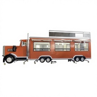 Vente directe usine : Camion de restauration rapide en alliage d'aluminium et fibre de verre, design bus, bar à bière mobile, camion de crème glacée