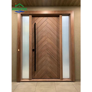 Precio directo de fábrica, <span class=keywords><strong>puerta</strong></span> de metal, seguridad, seguridad, tamaño estándar Norteamericano, <span class=keywords><strong>puerta</strong></span> de entrada de seguridad negra para uso residencial - Product Image 4