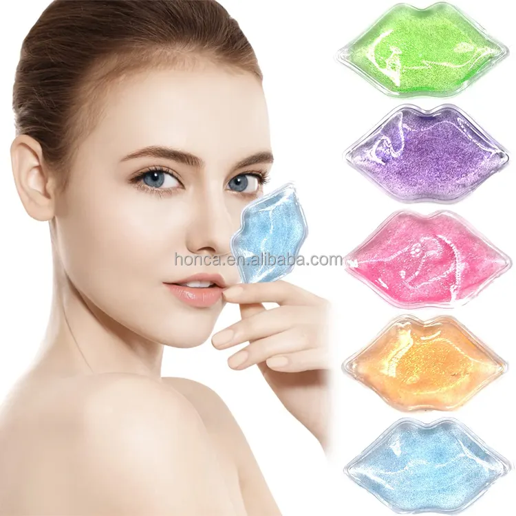 Lip hình biểu tượng tùy chỉnh in tái sử dụng Lip Ice gel gói môi CHILL Pad gói cho thẩm Mỹ/phẫu thuật thẩm mỹ làm mát