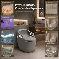 WC intelligent personnalisable avec télécommande, bidet intégré, coloris au choix, en céramique, à poser au sol, pour maison, hôtel, appartement