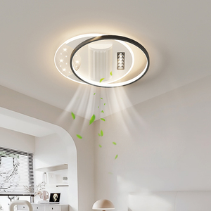 Hiện Đại 2024 New Quang Phổ Đầy Đủ LED Bảo Vệ Mắt Không Lá Quạt Trần Với Ánh Sáng Tiết Kiệm Năng Lượng Yên Tĩnh Động Cơ Ánh Sáng Trần Và <span class=keywords><strong>Fan</strong></span> - Product Image 5