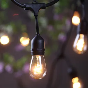 Cadena de luces LED comerciales resistentes a la intemperie para patio exterior
