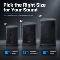 Speaker Profesional Audio 8/10/12/15 Inch Metal Pasif Full-range 180W 8 Tahan Lama untuk Ruang Rapat Kuliah Konser Panggung