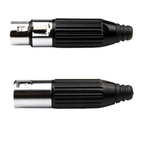 Conector XLR Macho/Hembra de 3 Pines Chapado en Oro con Código de Color para Mezclador de Audio Profesional, Micrófono, Sistema de Sonido de Escenario, Compatible con Neutrik