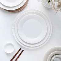 Haute esthétique ensemble de vaisselle en porcelaine blanche guirlande de fruits Style scandinave assiette de poisson bol à soupe pour la maison Restaurant hôtel