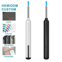 Otoscope Électrique Portable Compatible iOS/Android 1080P 30fps, Endoscope Visuel Intelligent Sans Fil pour Nettoyage d'Oreilles et Retrait de Cérumen