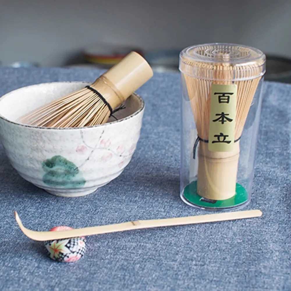 カスタムロゴ抹茶竹泡立て器日本の抹茶竹茶泡立て器セット伝統的なスクープ