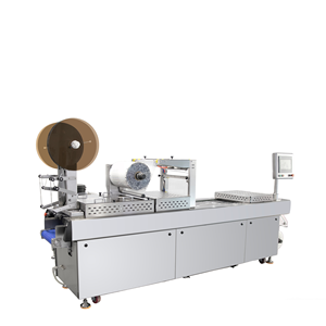 Máquina de Envasado al Vacío Termoformadora Automática Pequeña DZXL-420-350 para Calamar Desmenuzado y Muslos de Pollo - Product Image 1