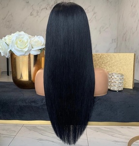 Tóc Người Brazil Dài Thẳng Màu Tự Nhiên Tóc Giả Ren Trước 13X6 Với Tóc Mái - Product Image 4