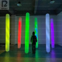 Colonne lumineuse LED gonflable interactive à changement de couleur pour exposition artistique/activation en centre commercial/festival de musique/club/vente