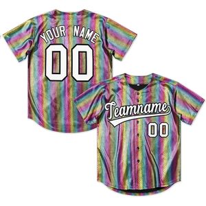 เสื้อเบสบอลแบบกำหนดเองสำหรับผู้ใหญ่ทั้งชายและหญิง ชื่อและหมายเลขส่วนตัว ชุดกีฬาซับเหงื่อแบบระบายอากาศได้ดี - Product Image 1
