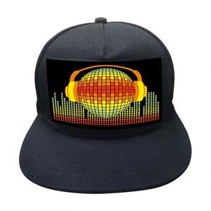 Casquette LED Lumineuse Personnalisable pour Fête, Activée par le Son, avec Design de Personnage, Style Sportif, 100% Coton, Fonctionnant sur Piles - Product Image 5
