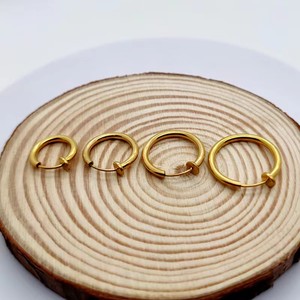 Various Sizes 8MM-20MM 18K PVD Gold Stainless Steel Huggie Hoop <b>Earrings</b> | Hypoallergenic, Waterproof, Unisex <b>Piercing</b> Jewelry - Product Image 6