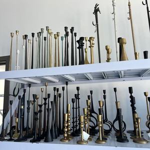 Wholesale Minimalist Vintage Iron Long Stemmed <strong>Candle</strong> Holder <strong>Stick</strong> Sets Antique <strong>Gold</strong> Metal <strong>Candle</strong> <strong>Stick</strong> Holder for Home Decor - Product Image 5