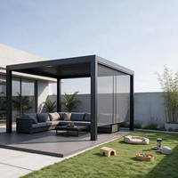 Gazebo en aluminium à persiennes sur mesure pour extérieur, idéal pour les piscines, les hôtels, les complexes hôteliers et les espaces de loisirs.