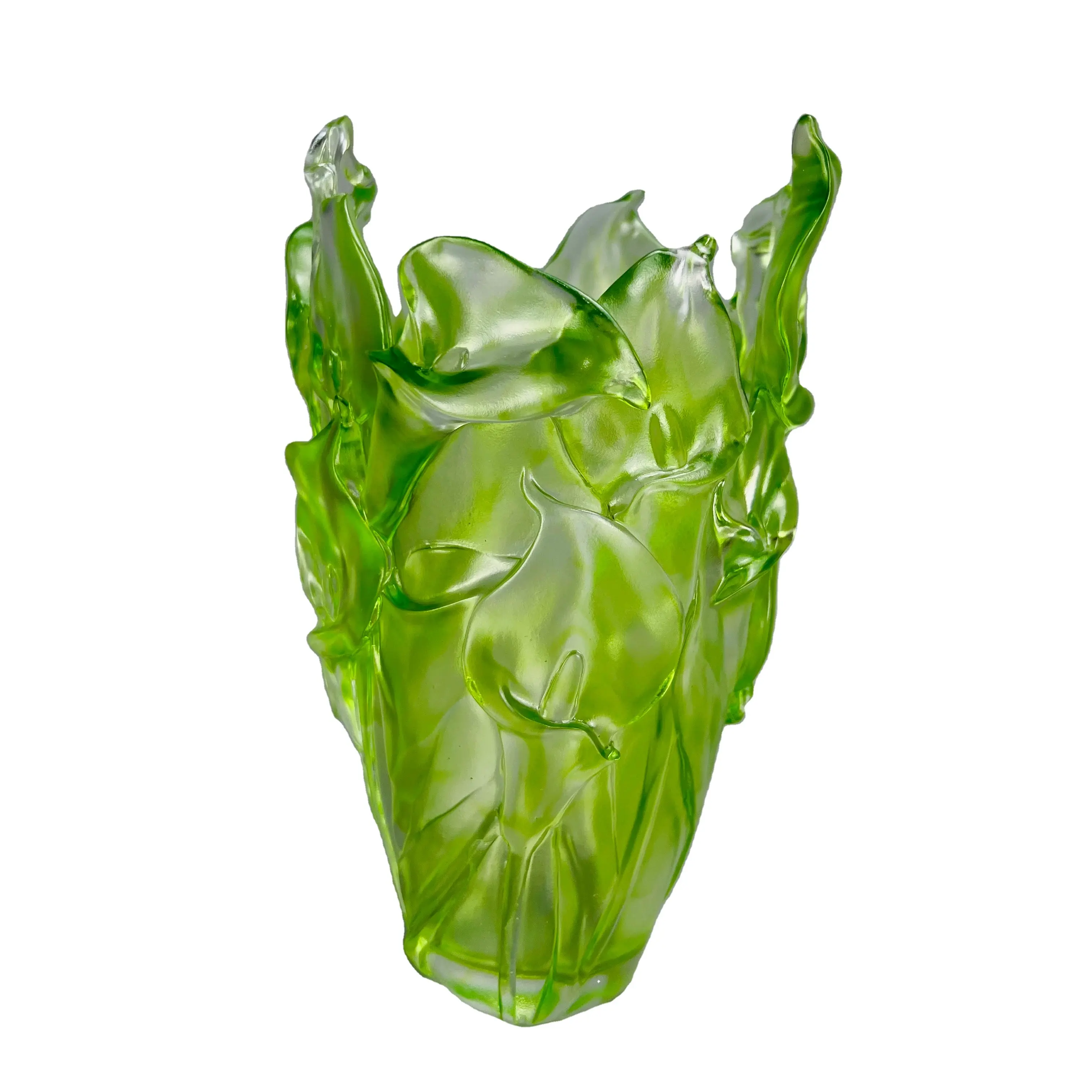 High-end Luxury Design Simple Style Hand Carved Crystal Glass Vases For Business Gifts And Home Decor