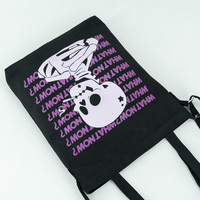Vente en gros de grand sac fourre-tout en toile de coton à bandoulière personnalisé écologique à la mode avec une seule épaule pour étudiant