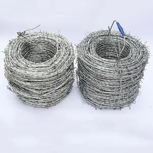 高品质14x14 16x16 1.6毫米2.1毫米2.5毫米双股带刺铁丝网镀锌带刺铁丝网待售
