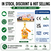 Porte-clés solaire en PVC plastique, figurine de dessin animé 8CM, écologique, mignon, logo personnalisé, vente en gros pour cadeaux et offres promotionnelles pour enfants