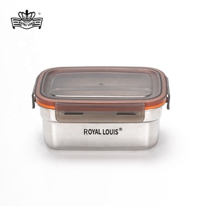 Royal Louis <strong>Stainless</strong> <strong>Steel</strong> Insulated Bento Box Leakproof Modern Food Storage <strong>Container</strong> with Plastic <strong>lid</strong> for Kitchen Camping