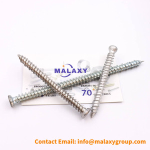 MALAXY Vis auto-coupantes en acier au carbone pour portes et fenêtres Vis d'installation pour briques creuses Vis autotaraudeuses pour béton - Product Image 5