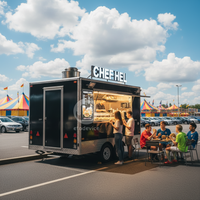 Camion de restauration mobile Etodevice, remorque carrée pour snacks, prix usine certifié CE