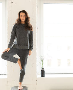 Pull de sport ample à manches longues pour femme, vêtement de fitness en plein air, haut décontracté à la mode - Product Image 3