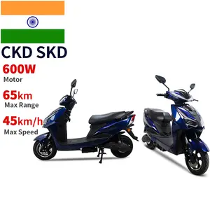 India Hot Selling CKD SKD 3.00-10 Tire 45km/h Max Speed 65km Range Electric Scooter Moped