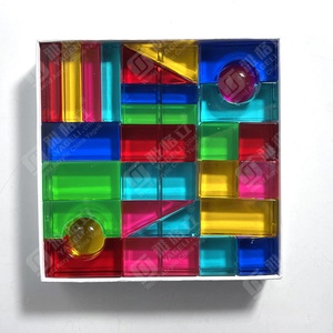 Nouveauté : Plateau de jeu en acrylique transparent personnalisé, blocs carrés colorés en acrylique - Product Image 3