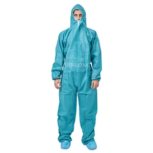 Junlong nhà máy của astmd6413 được phê duyệt FR sinh học nguy hiểm hóa học Coverall phù hợp cho bán buôn